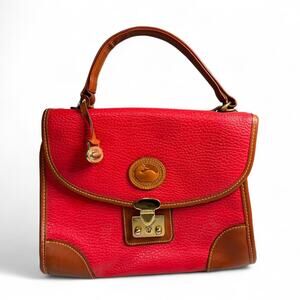 Red leather dooney bourke